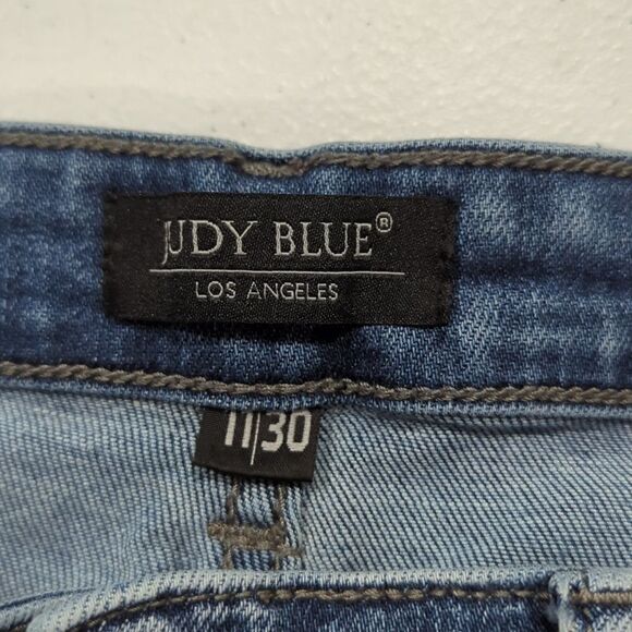 Judy Blue womens Jeans 30 Blue Relaxed Fit Distressed Medium Wash - Picture 7 of 11
